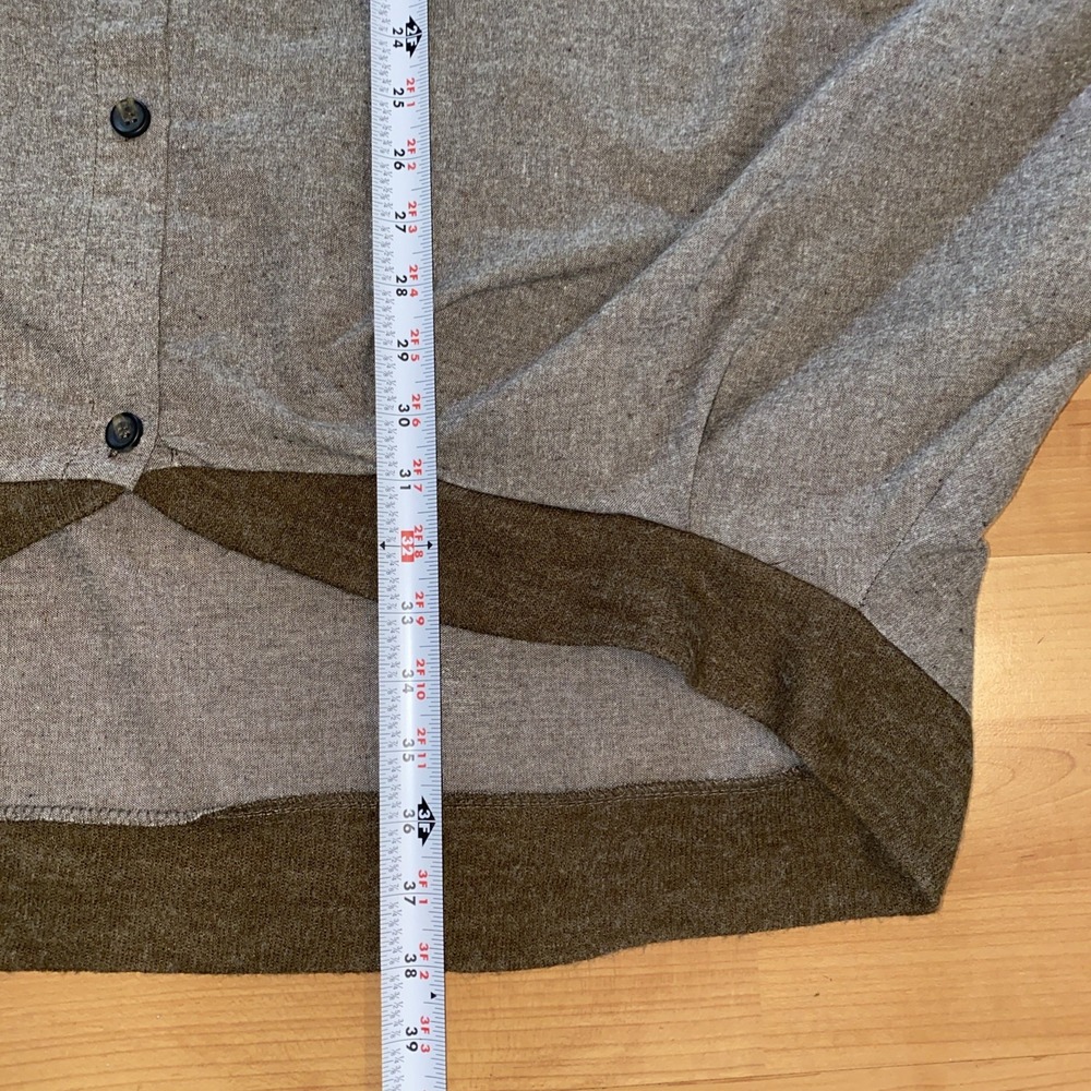 Lupilien Brown Linen Wool Button Front Shirt Jacket Lagenlook Art To Wear Size F - Picture 11 of 12